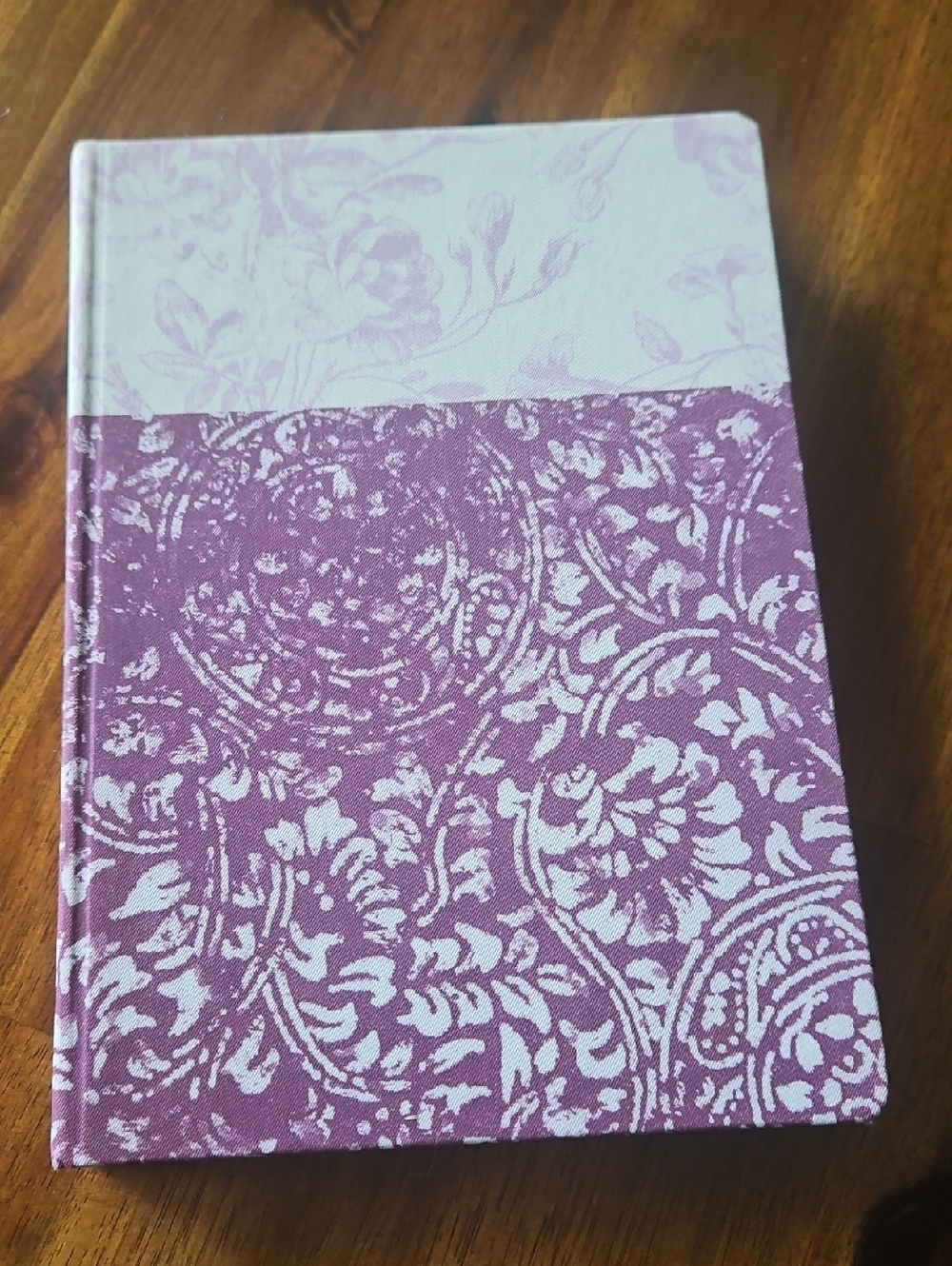 Roobee By Mara-Mi Purple and White Floral Fabric Notebook